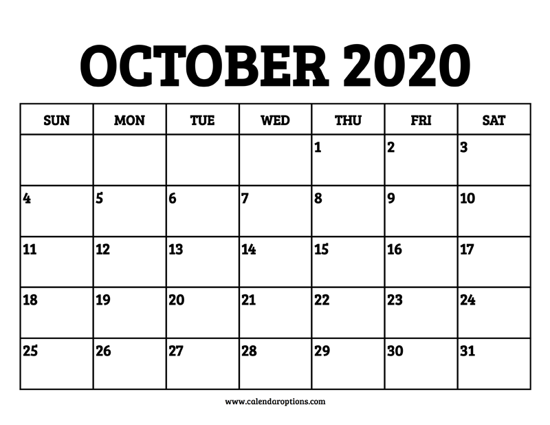 2020-10-Calendar